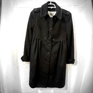 BURBERRY WOOL Cashmere Black Coat Size 4